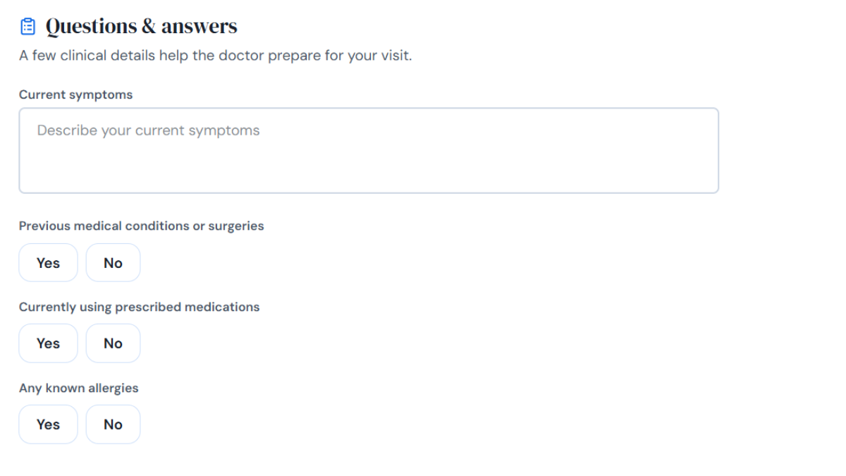 answer the health questions